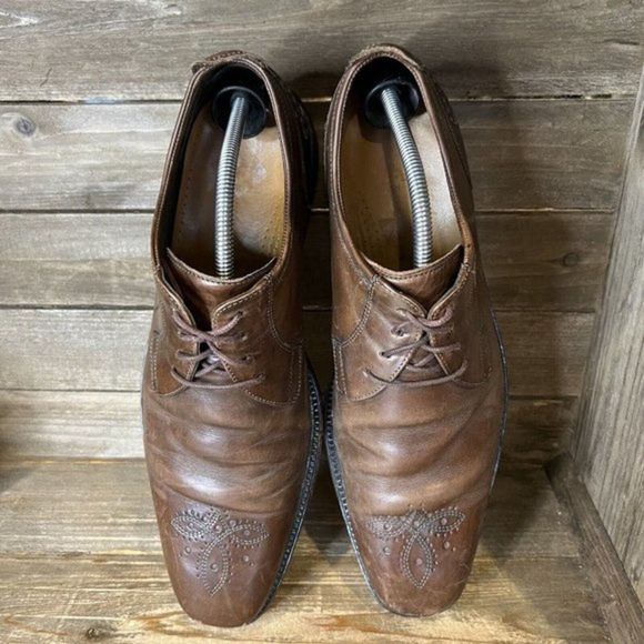Mens Cole Haan Brown Leather Brogue Oxford Dress Shoes Size 12 M‎ GUC main image 5